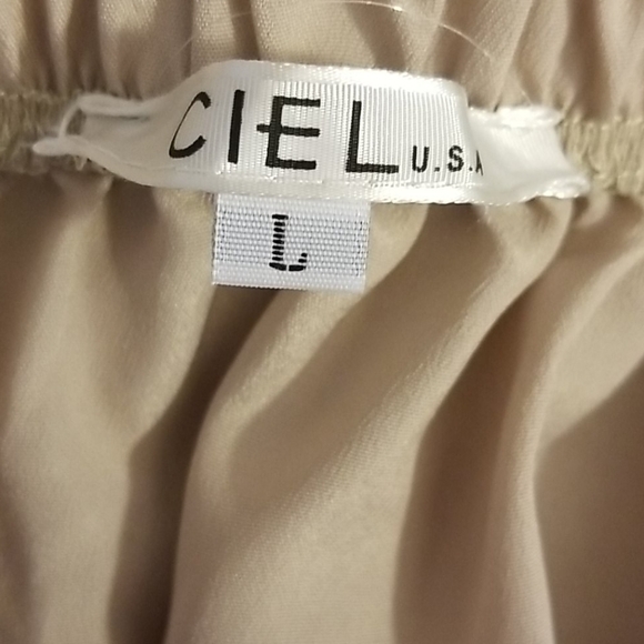 Ciel coverup Dress, Tan & Peach Striped, L - Picture 5 of 5